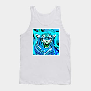 lunar new year, the bengal tiger animal in china festival in blue Tank Top